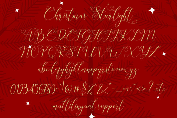 Christmas Starlight Font Poster 10