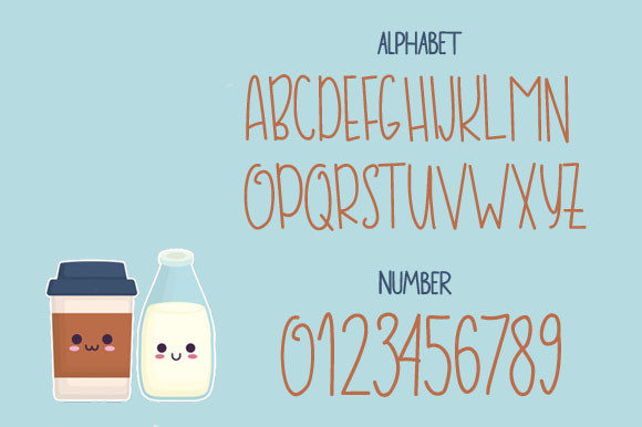 Coffe and Milk Font Poster 2