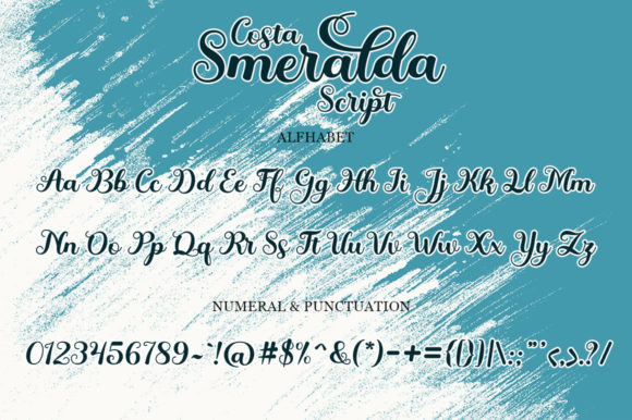 Costa Smeralda Script Font Poster 4