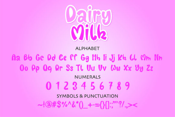 Dairy Milk Font Poster 2