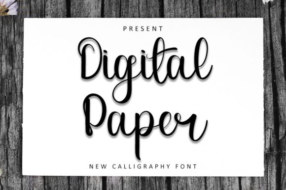 Digital Paper Font Poster 1