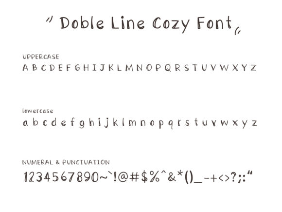 Double Line Cozy Font Poster 3