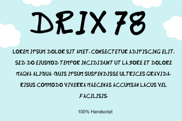 Drix 78 Font Poster 3