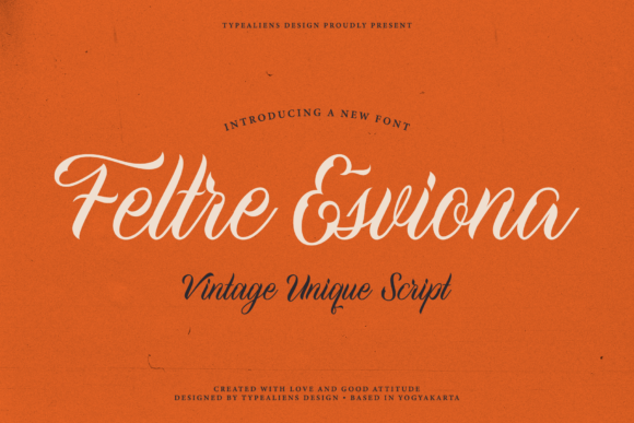 Feltre Esviona Font Poster 1