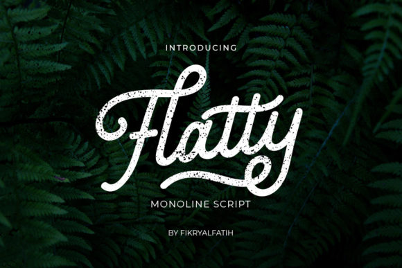 Flatty Monoline Font Poster 1