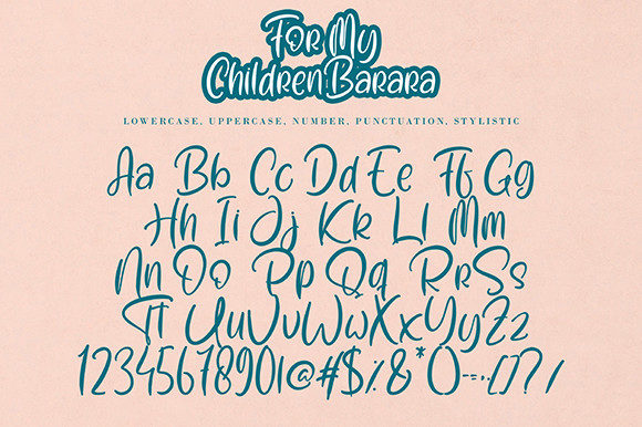 For My Children Barara Font Poster 11