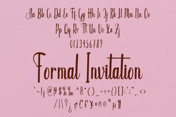 Formal Invitation Font Poster 5