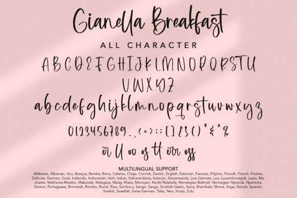 Gianella Breakfast Font Poster 8
