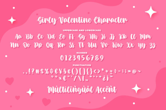 Girly Valentine Font Poster 5