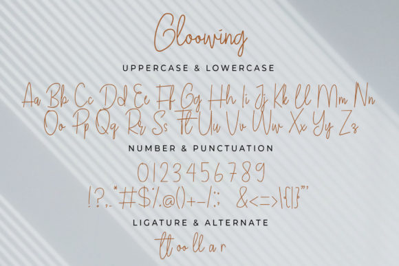 Gloowing Signature Font Poster 6