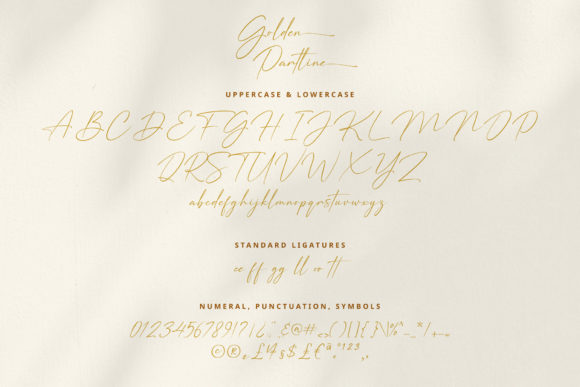 Golden Partline Font Poster 11