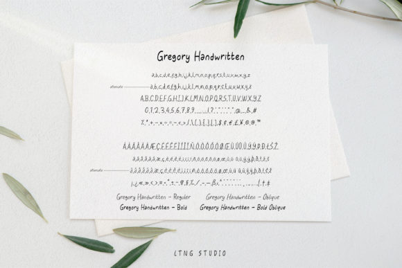 Gregory Handwritten Font Poster 3