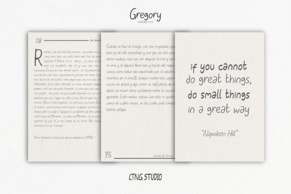 Gregory Handwritten Font Poster 4