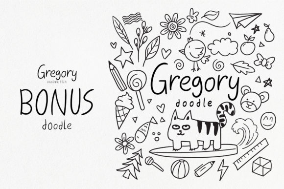 Gregory Handwritten Font Poster 7