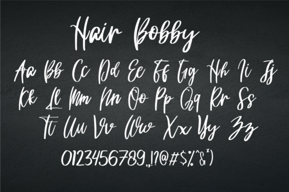 Hair Bobby Sweet Font Poster 7