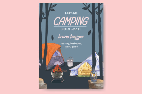 Happy Camping Font Poster 5