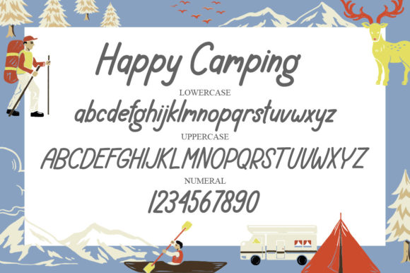 Happy Camping Font Poster 6
