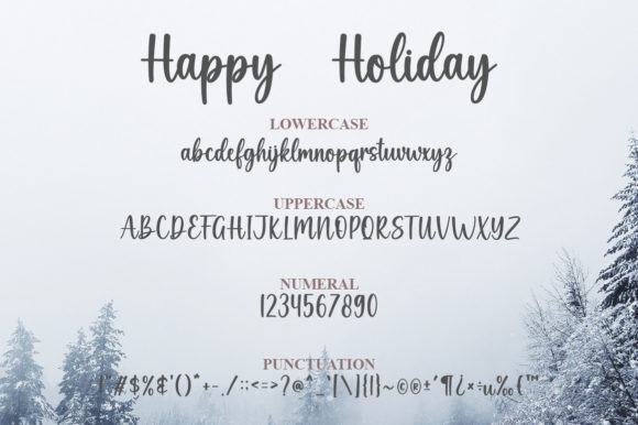 Happy Holiday Font Poster 7