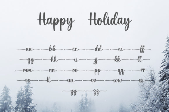 Happy Holiday Font Poster 8