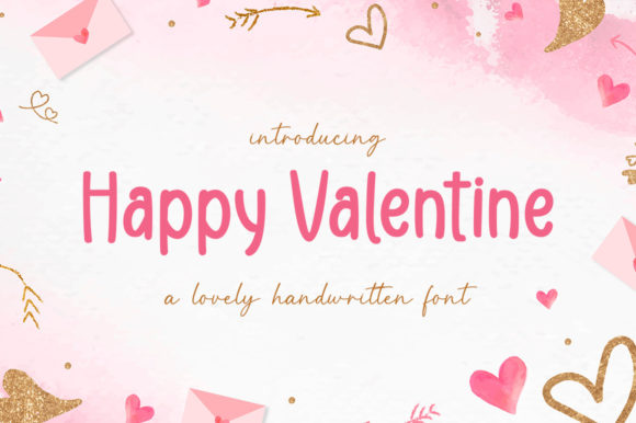 Happy Valentine Font Poster 1