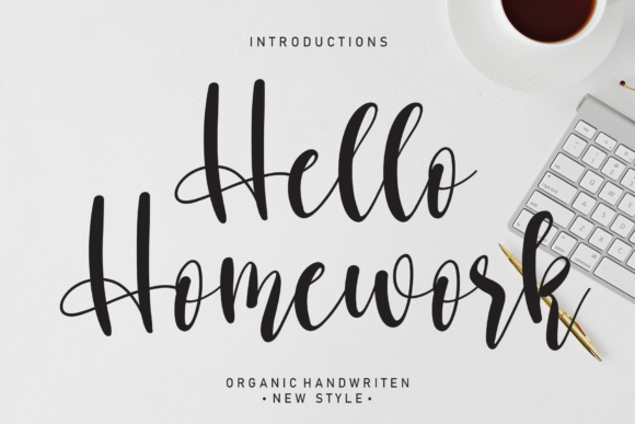 Hello Homework Font Poster 1