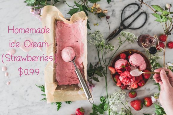 Icecream Homemade Font Poster 5