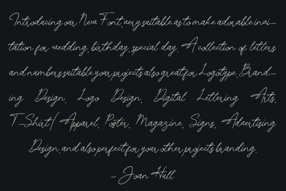 Joan Hull Font Poster 2