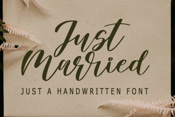 Just Married Font Poster 1