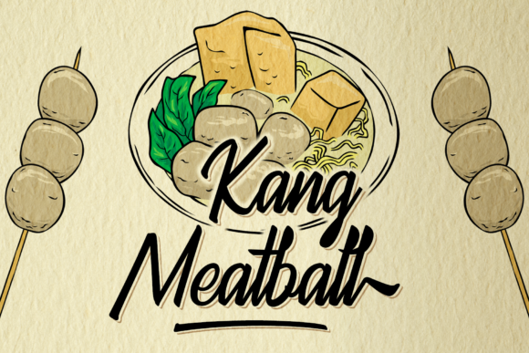 Kang Meatball Script Font Poster 14