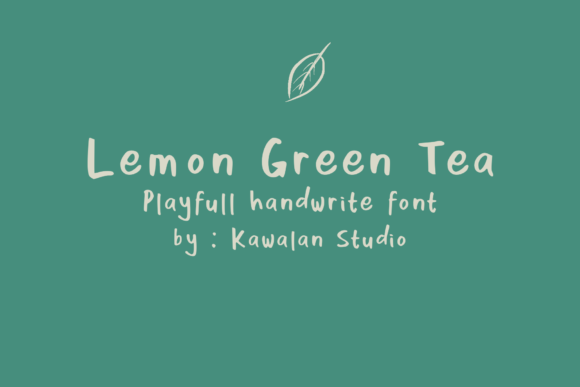 Lemon Green Tea Font Poster 7