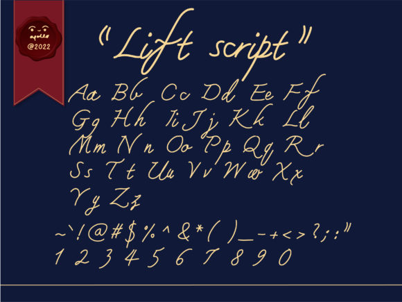 Lift Script Font Poster 3