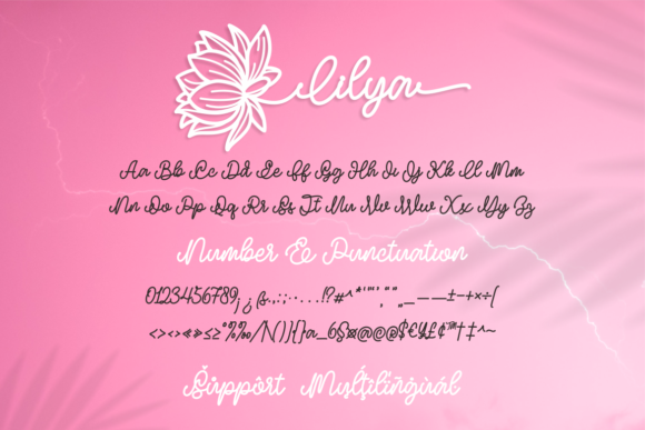 Lilya Birth Flower Font Poster 5