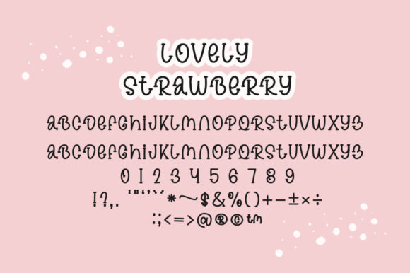 Lovely Strawberry Font Poster 6
