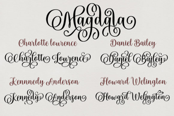 Magdala Script Font Poster 5