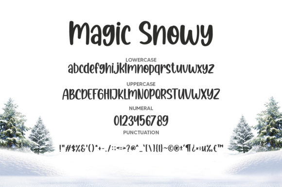 Magic Snowy Font Poster 5
