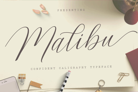 Malibu Script Font Poster 1