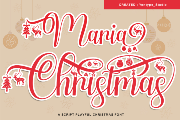 Maria Christmas Font Poster 2
