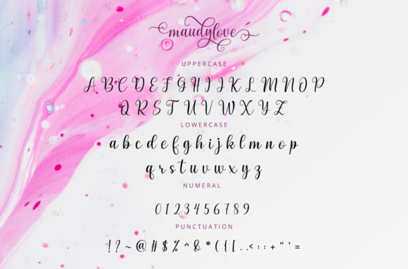 Maudylove Font Poster 7