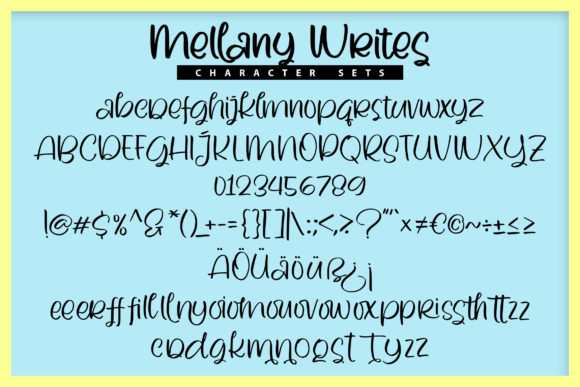 Mellany Writes Font Poster 5