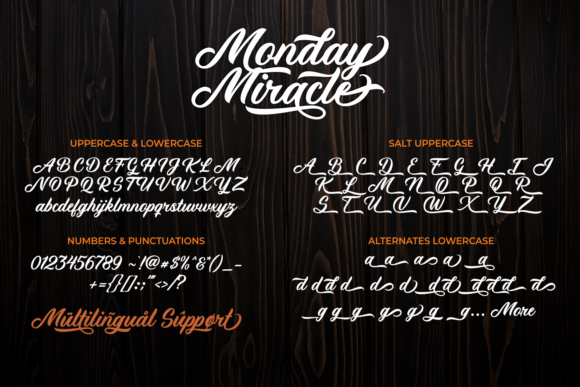 Monday Miracle Font Poster 10