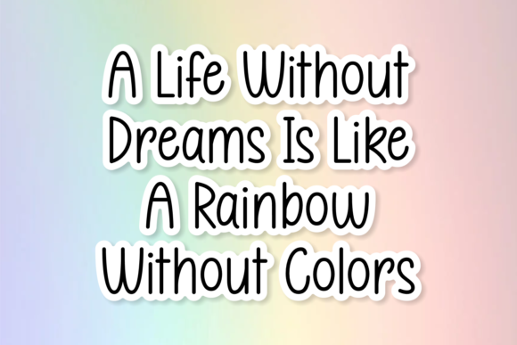 Monday Rainbow Font Poster 3