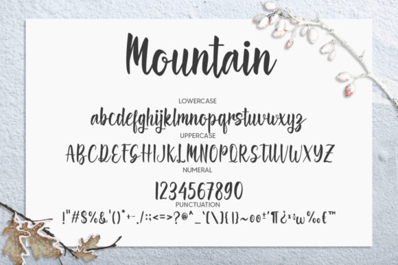 Mountain Font Poster 6