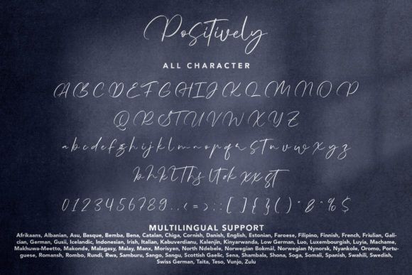 Positively Font Poster 8