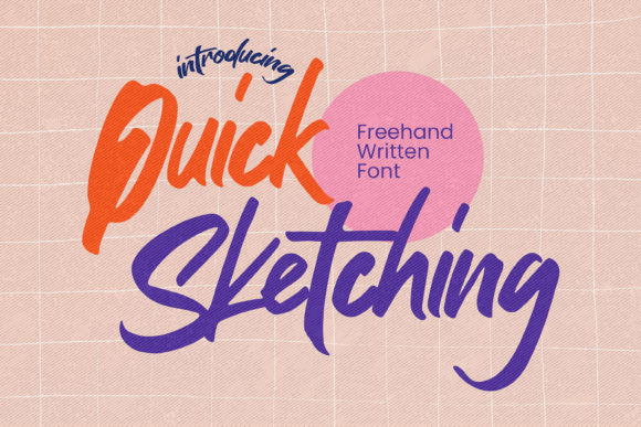 Quick Sketching Font