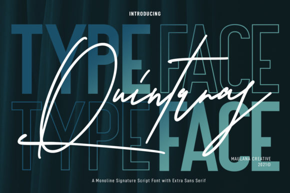 Quintaras Signature Font Poster 1