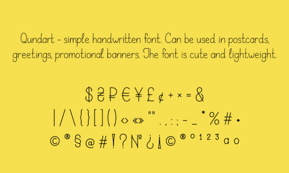 Qundart - Simple Handwritten Font Poster 4