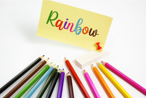 Rainbow Font Poster 4