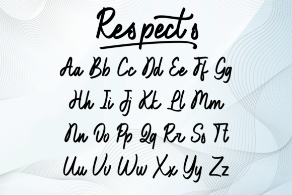 Respects Font Poster 8