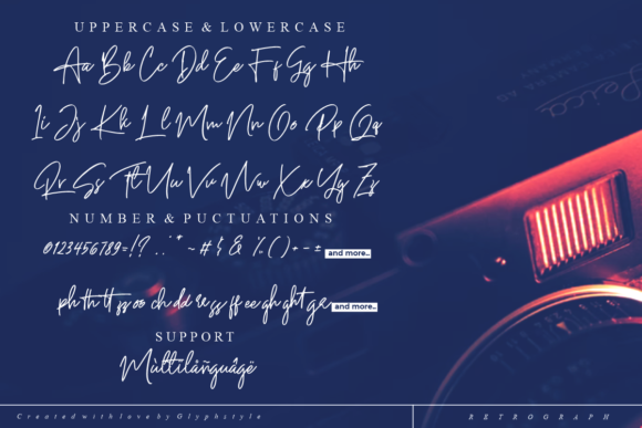 Retrograph Signature Font Poster 6