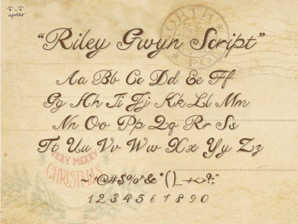 Riley Gwyn Script Font Poster 3